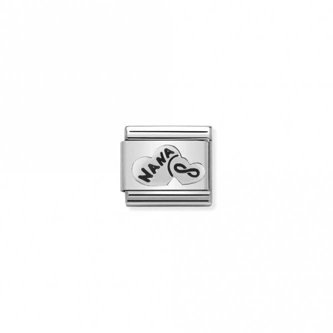 Classic Silver Nana Heart and Infinity Friends & Family Charms