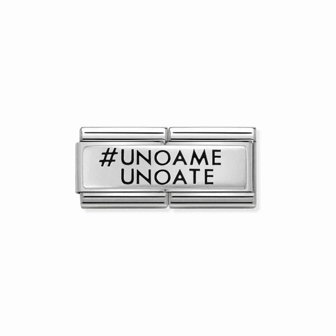 Silver and Enamel Double #UNOAMEUNOATE Friends & Family Charms