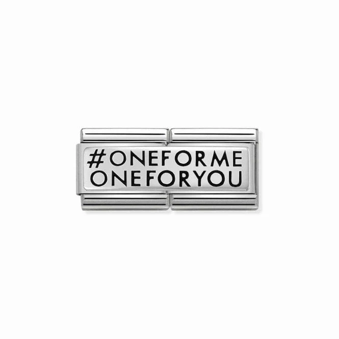 Silver and Enamel Double #ONEFORMEONEFORYOU Friends & Family Charms
