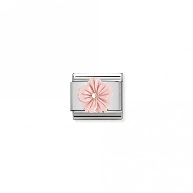 Classic Rose Gold Flower in Rose Coral Flowers & Nature Charms