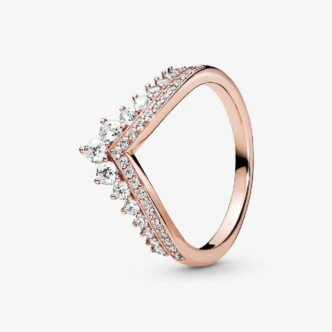Rose Princess Wishbone Ring, Size 60