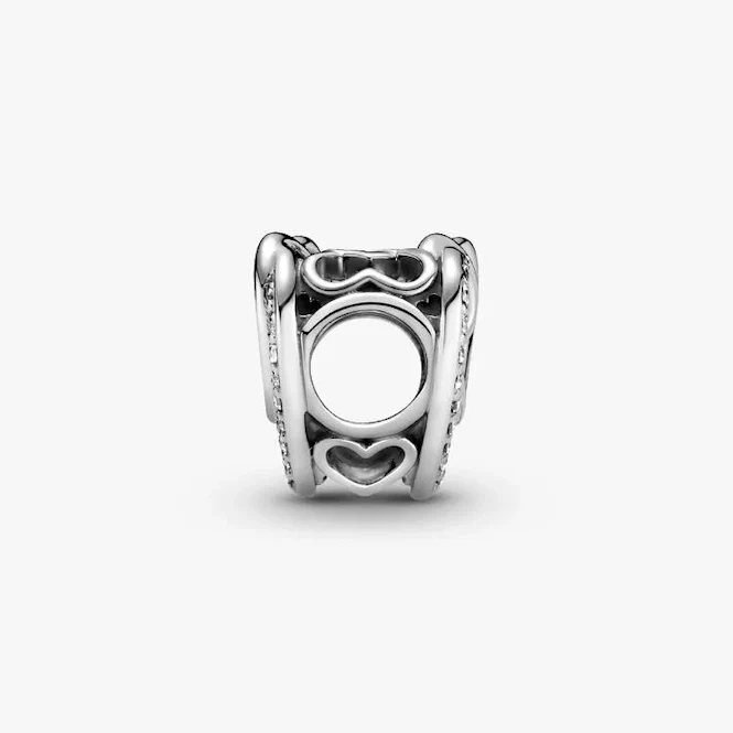 Sparkling Entwined Hearts Charms
