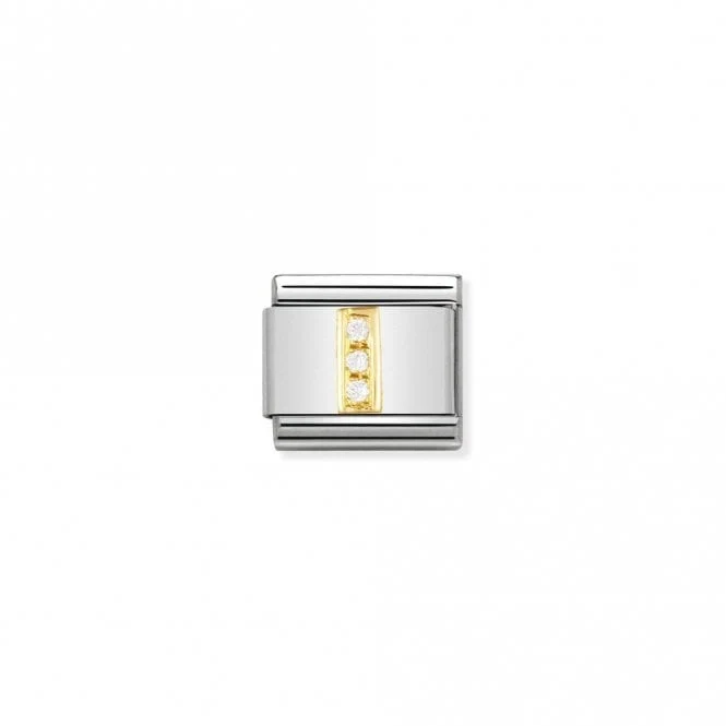 Classic Gold CZ I Letter Charms