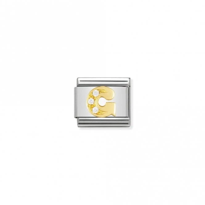 Classic Gold CZ G Letter Charms