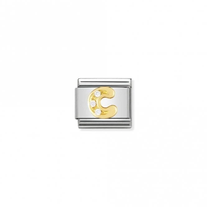 Classic Gold CZ C Letter Charms