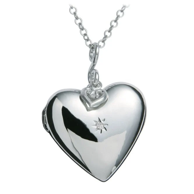 Silver Romantic Heart Locket
