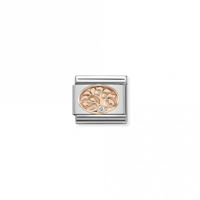 Classic Rose Gold CZ Tree Of Life Good Luck Charms