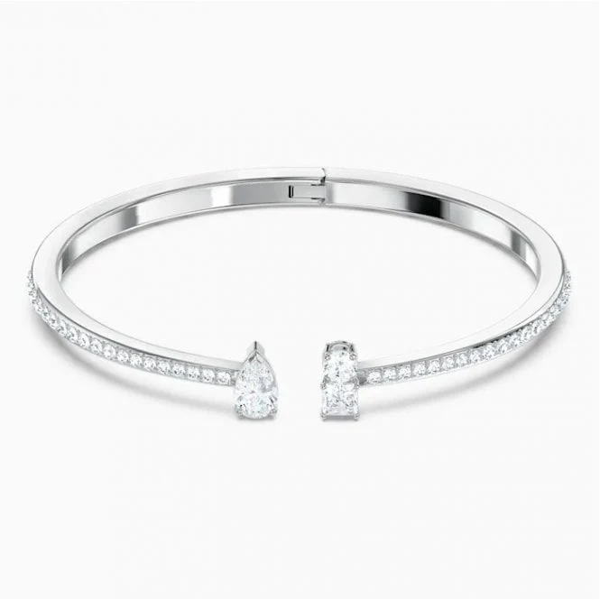 Mesmera Cuff Bangle in Rhodium Silver