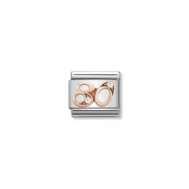 Classic Rose Gold CZ 80 Number Charms