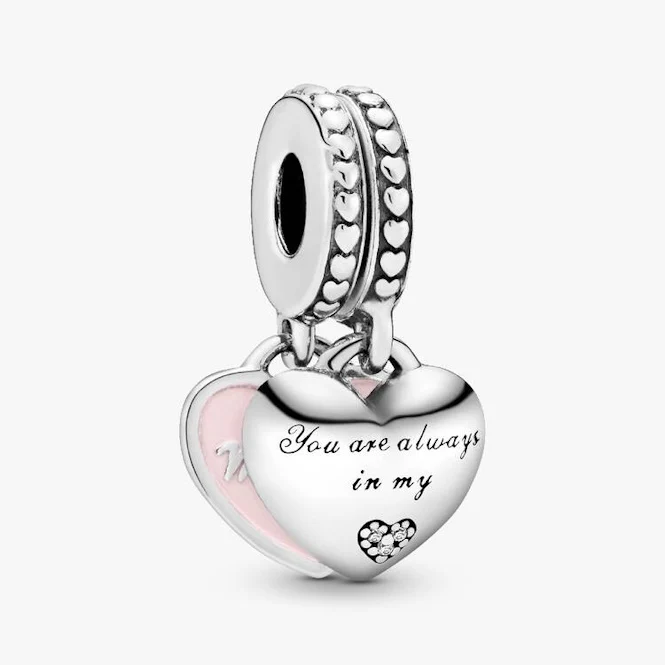 Mother & Daughter Hearts Dangle Charms