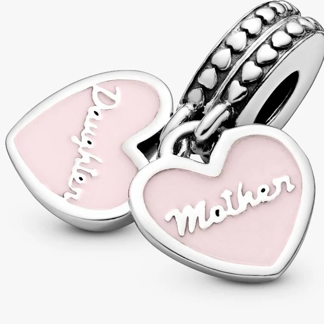 Mother & Daughter Hearts Dangle Charms