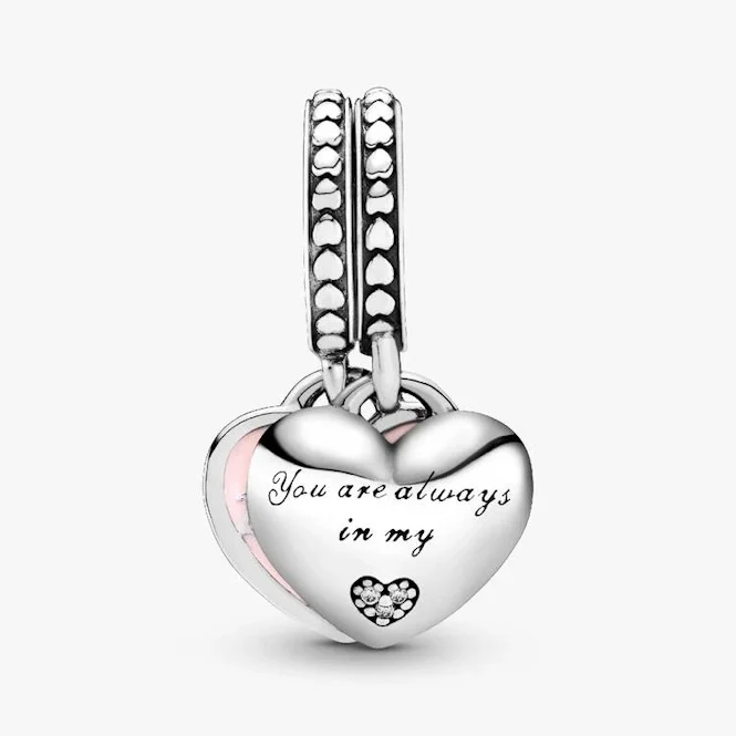 Mother & Daughter Hearts Dangle Charms