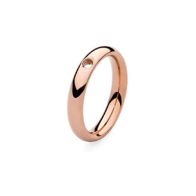 Slim Rose Gold Interchangeable Ring, Size 52