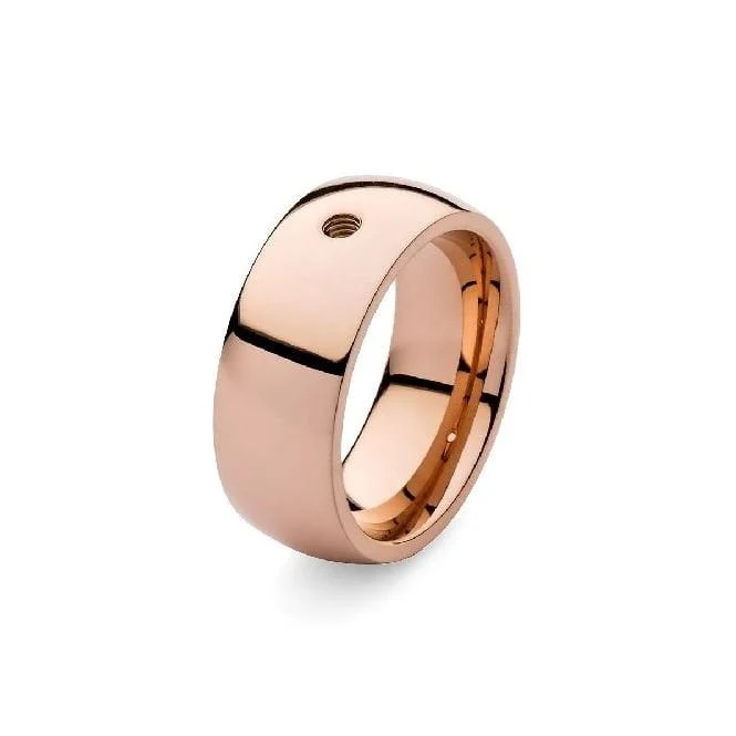 Broad Rose Gold Interchangeable Ring, Size 50
