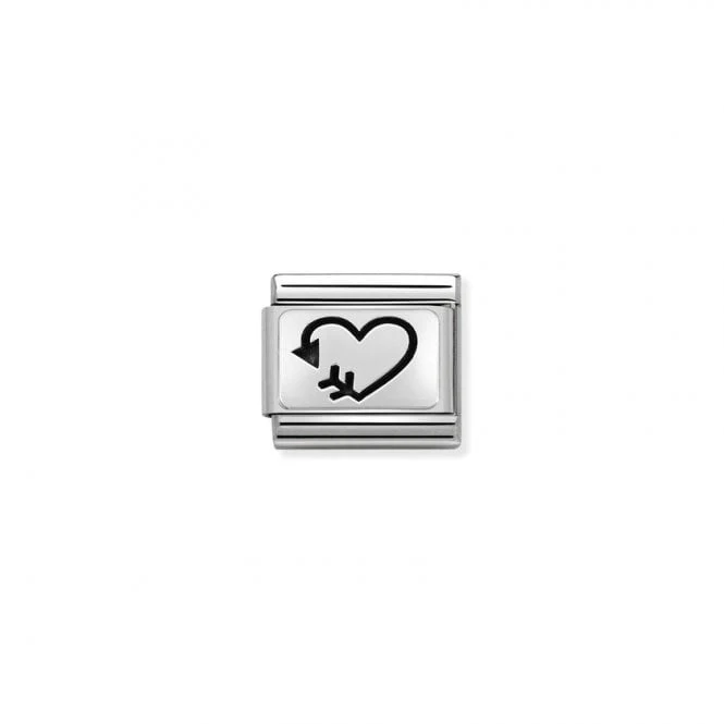 Classic Silver Arrow Heart Left Love & Hearts Charms