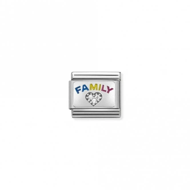 Classic Silver CZ Multicoloured Family Friends & Family Charms