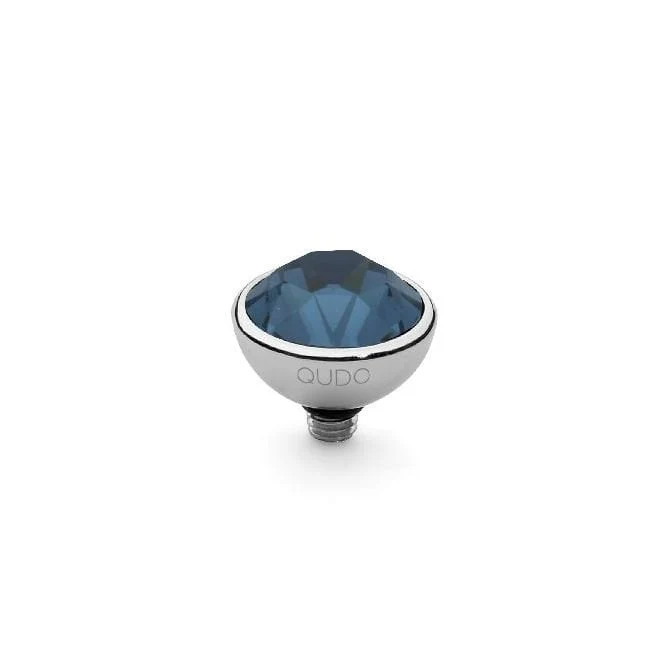 Bottone Silver and Montana Blue Ring Gem Top, 10mm