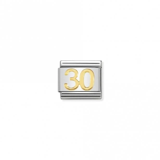 Classic Gold 30 Number Charms