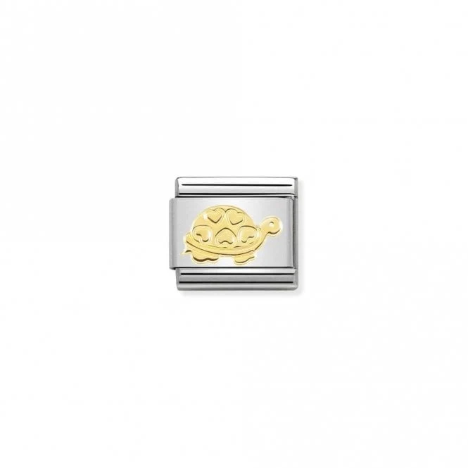 Classic Gold Turtle with Hearts Animal Charms
