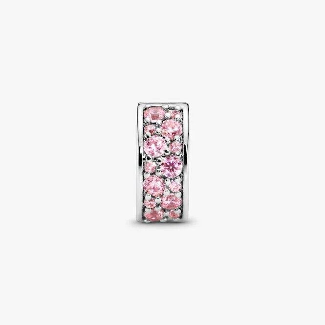 Pink Pave Clip Charms