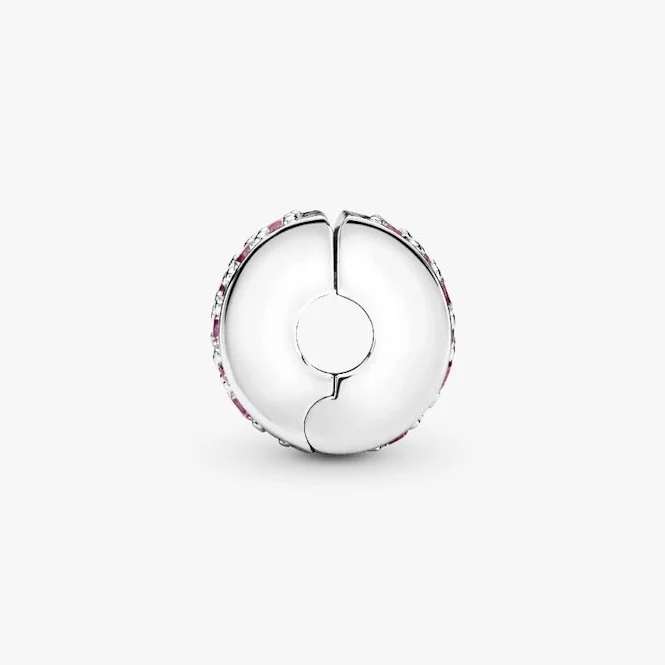 Pink Pave Clip Charms