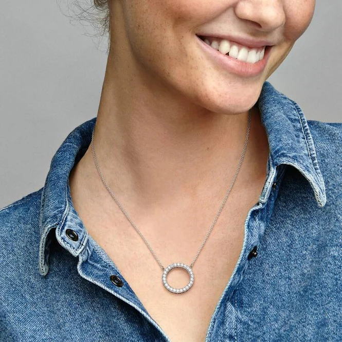 Circle of Sparkle Necklace, 45cm