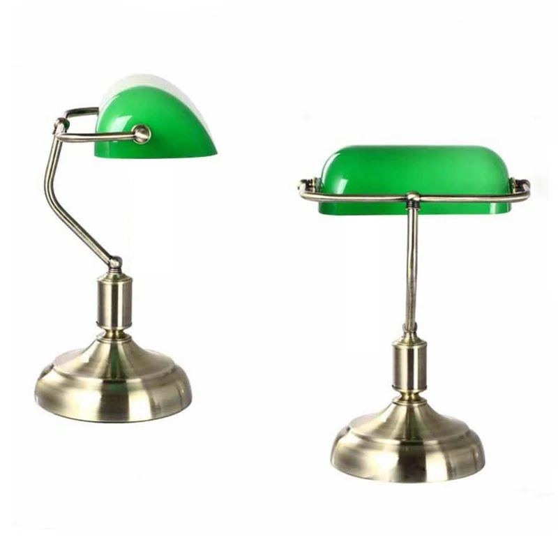 Grüne Vintage Schreibtischlampe