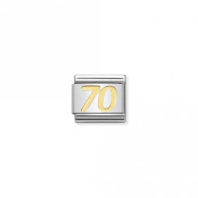Classic Gold 70 Number Charms