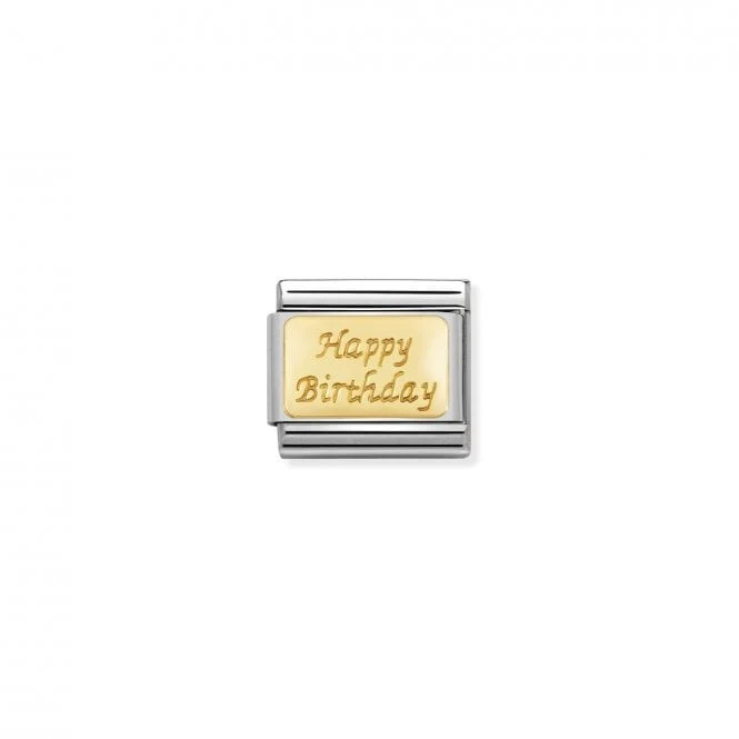 Classic Gold Happy Birthday Birthday & Birthstones Charms