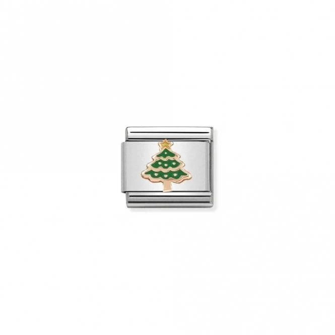 Classic Rose Gold Christmas Tree Christmas Charms