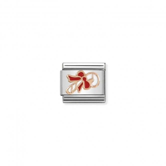 Classic Rose Gold Candy Cane Christmas Charms