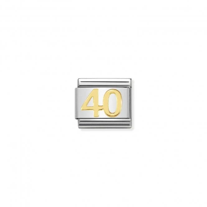 Classic Gold 40 Number Charms