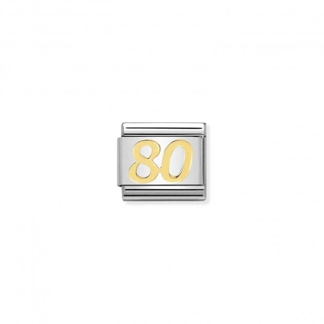 Classic Gold 80 Number Charms