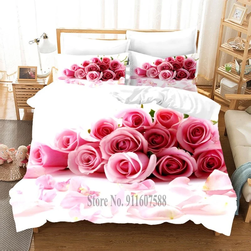 Bettbezug mit Blumenmuster