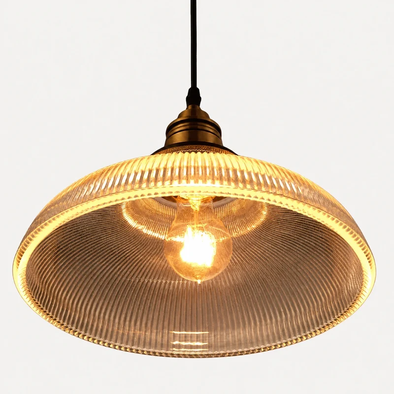 Alte Glasschirmlampe