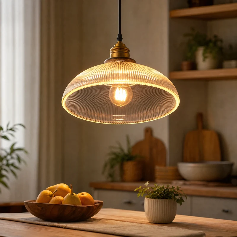 Alte Glasschirmlampe