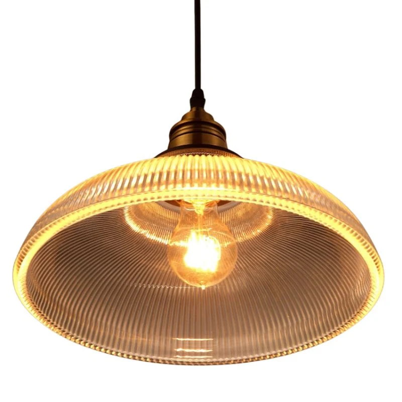 Alte Glasschirmlampe
