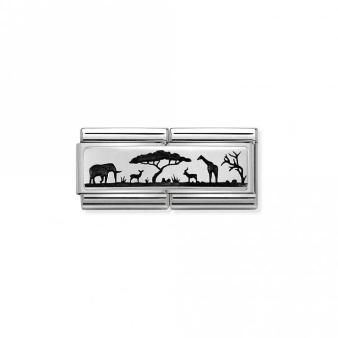 Silver Double Skyline Savana Travel Charms