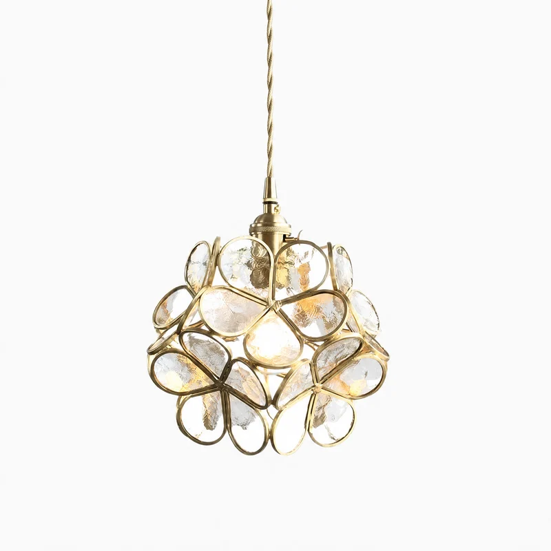 Vintage Blumenlampe aus Messing