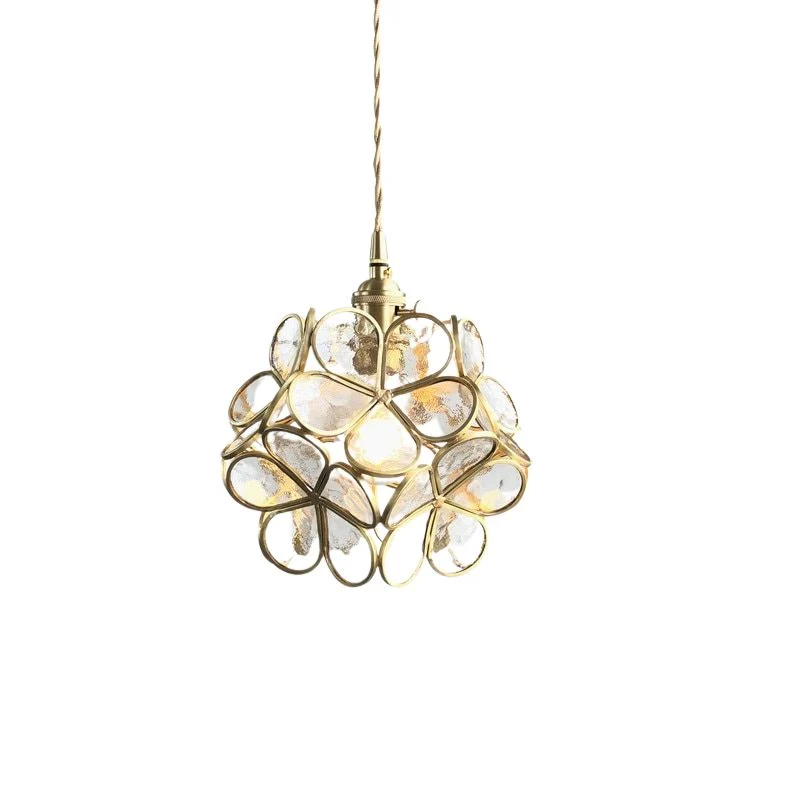 Vintage Blumenlampe aus Messing
