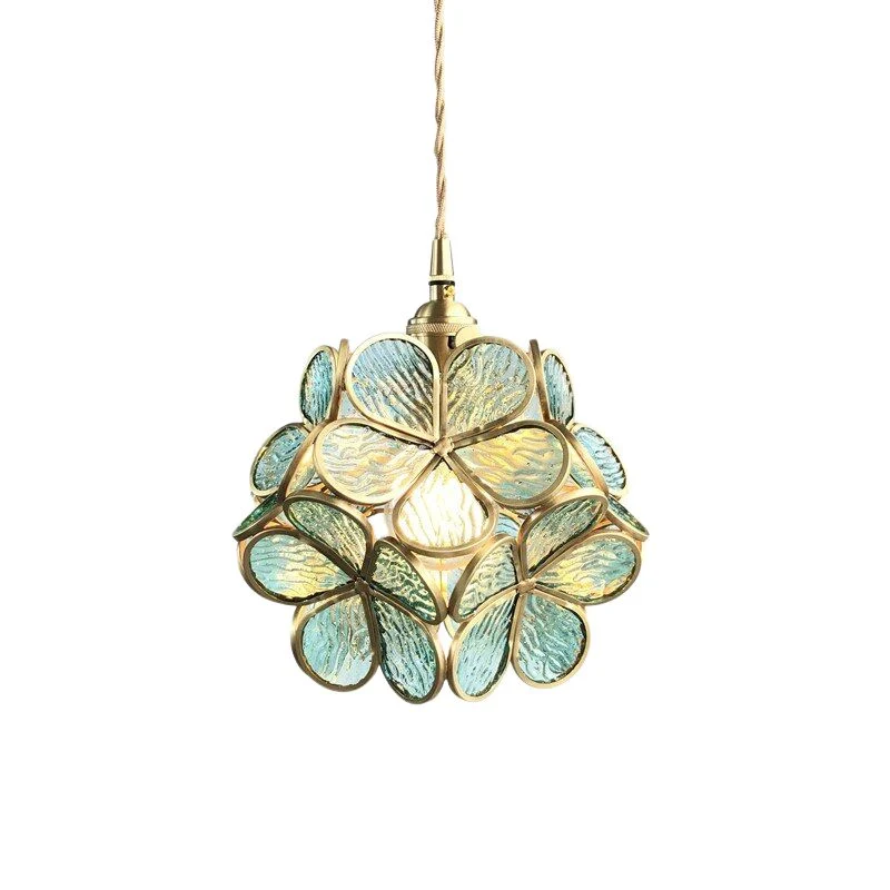 Vintage Blumenlampe aus Messing