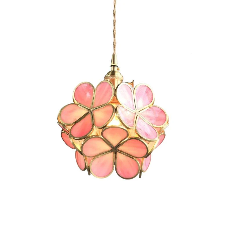 Vintage Blumenlampe aus Messing