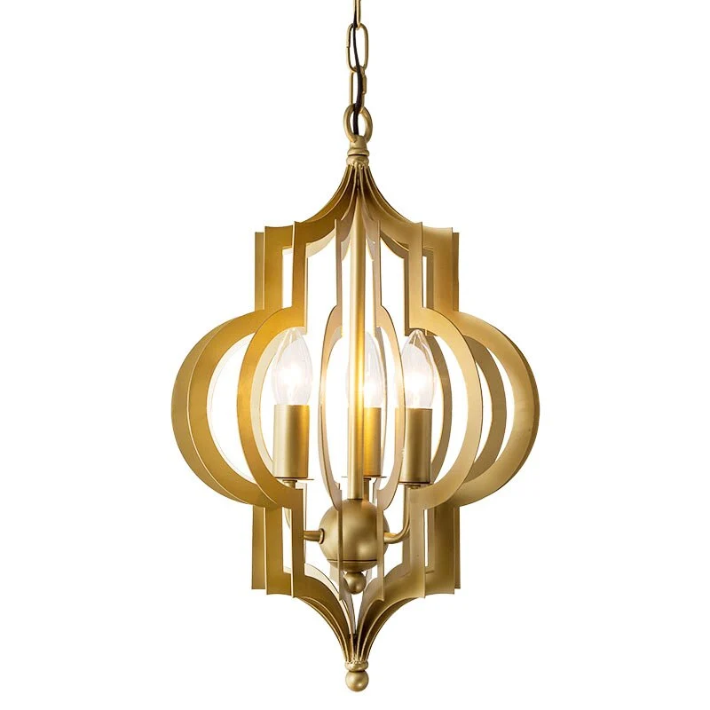 Vintage goldene Messinglampe