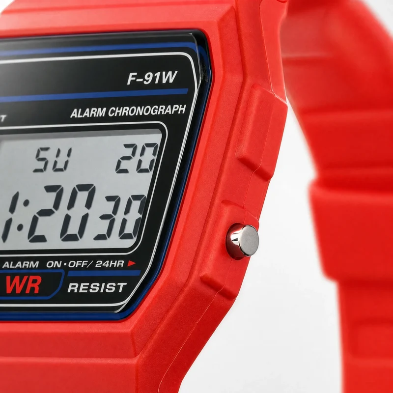 Vintage rote LED-Uhr
