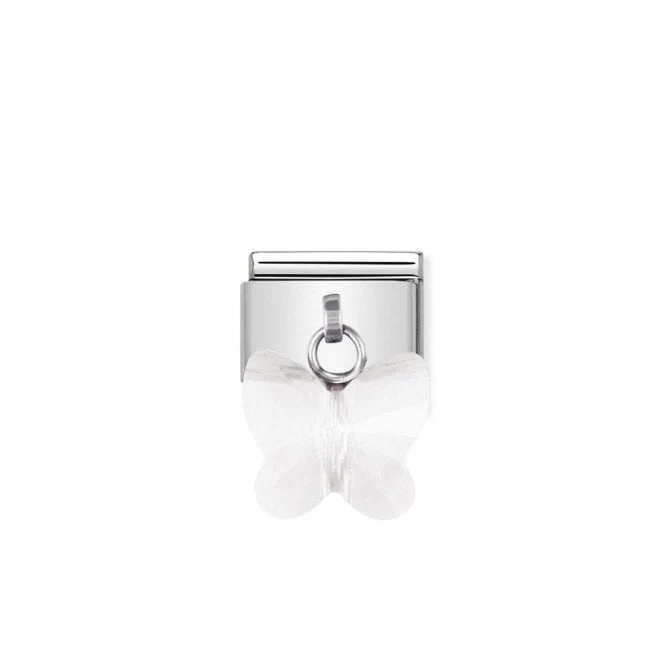 Classic Silver White Butterfly Animal Charms