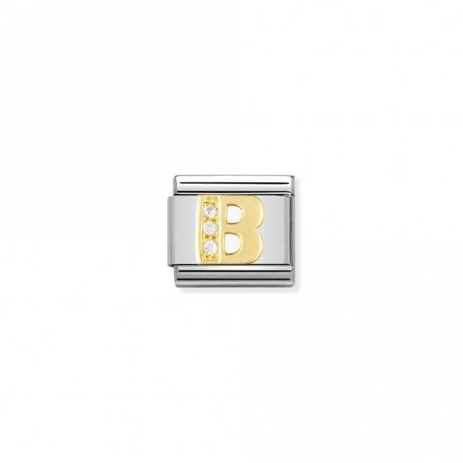 Classic Gold CZ B Letter Charms
