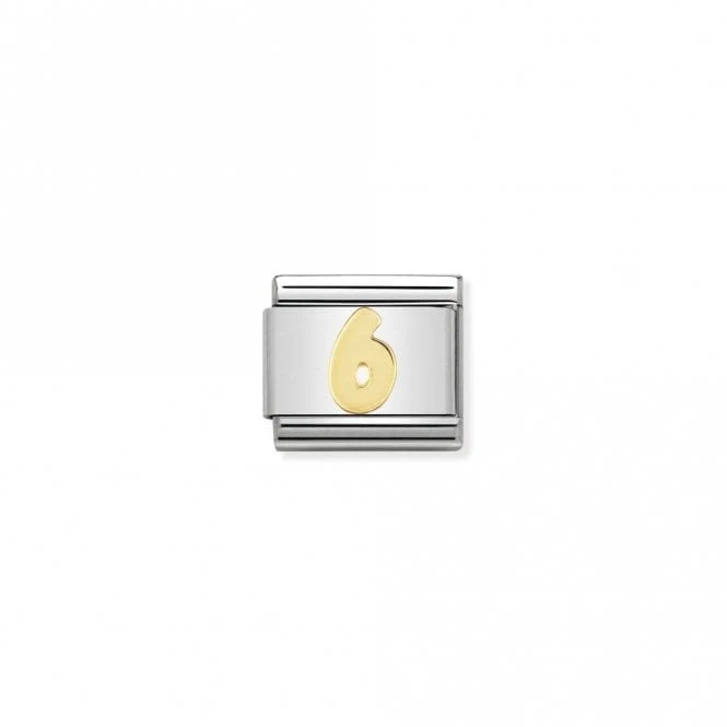 Classic Gold 6 Number Charms