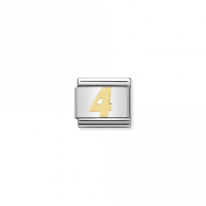 Classic Gold 4 Number Charms