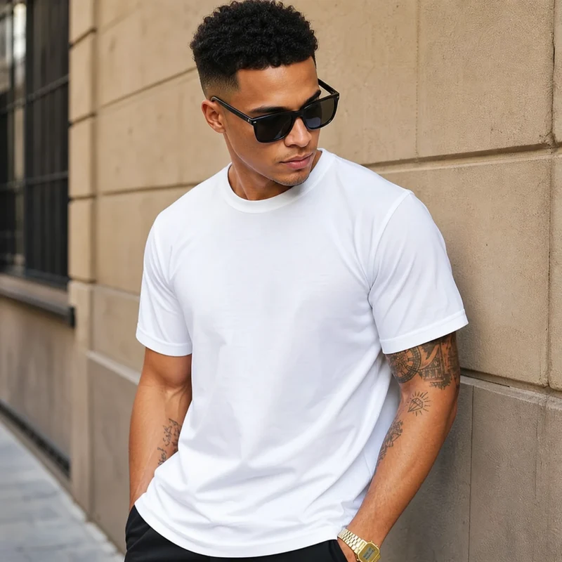 Vintage Herren Weißes T-Shirt