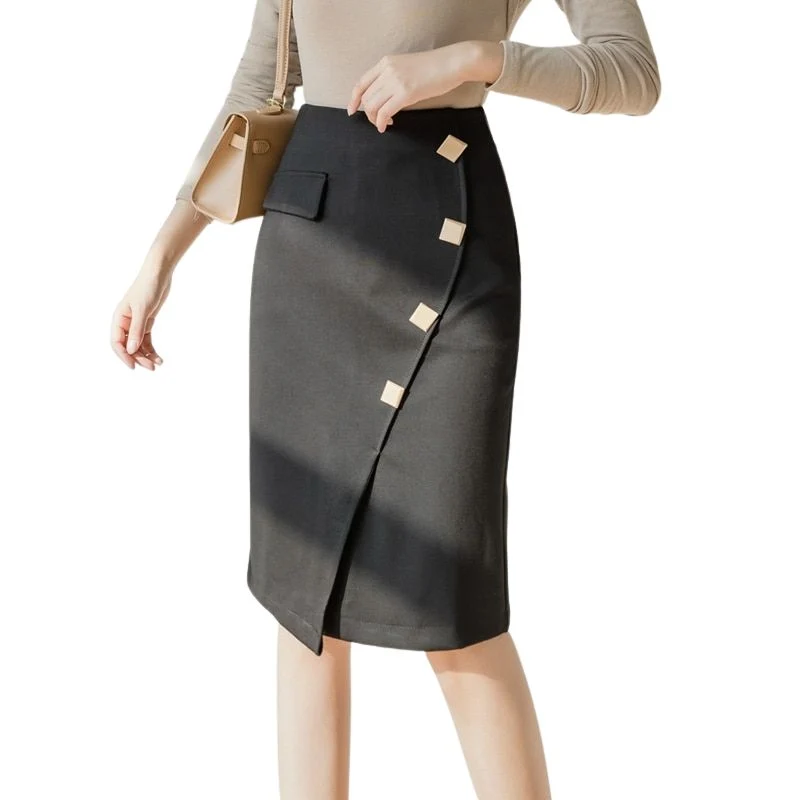 Bleistiftrock mit hoher Taille